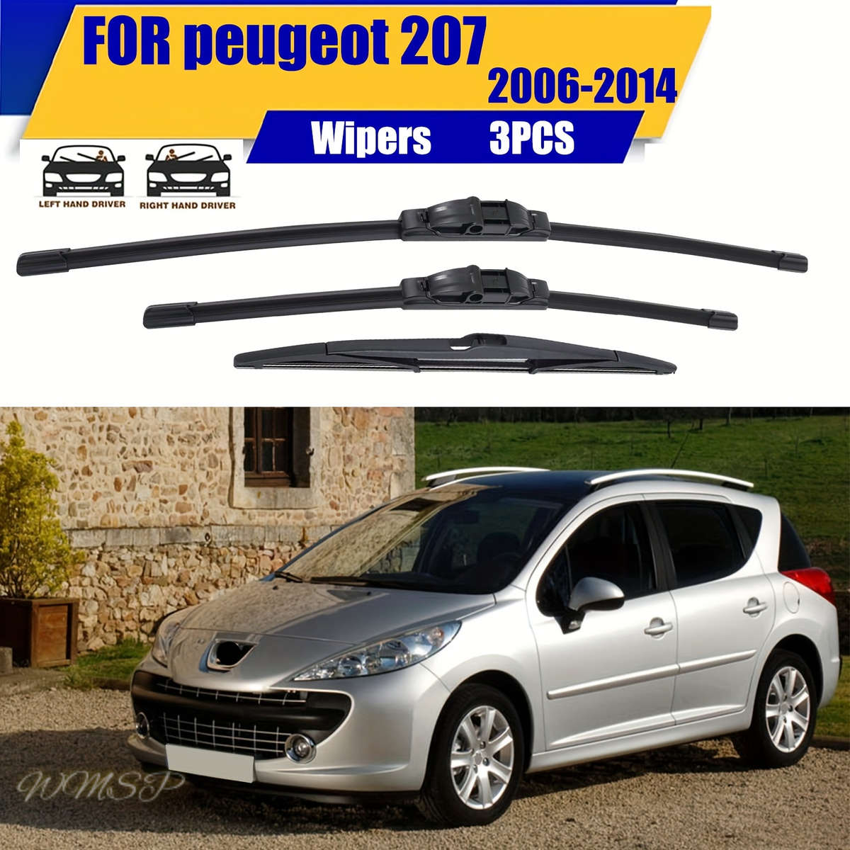 Windshield Wipers Model For Peugeot 207 Hatchback