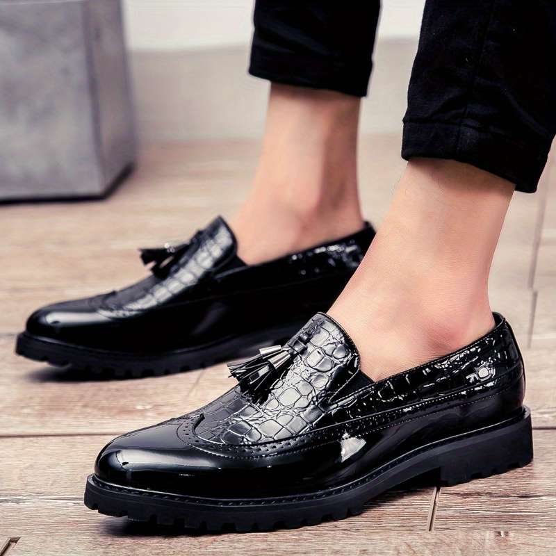 Mens Leather Shoes Color Black Sizeuk 10