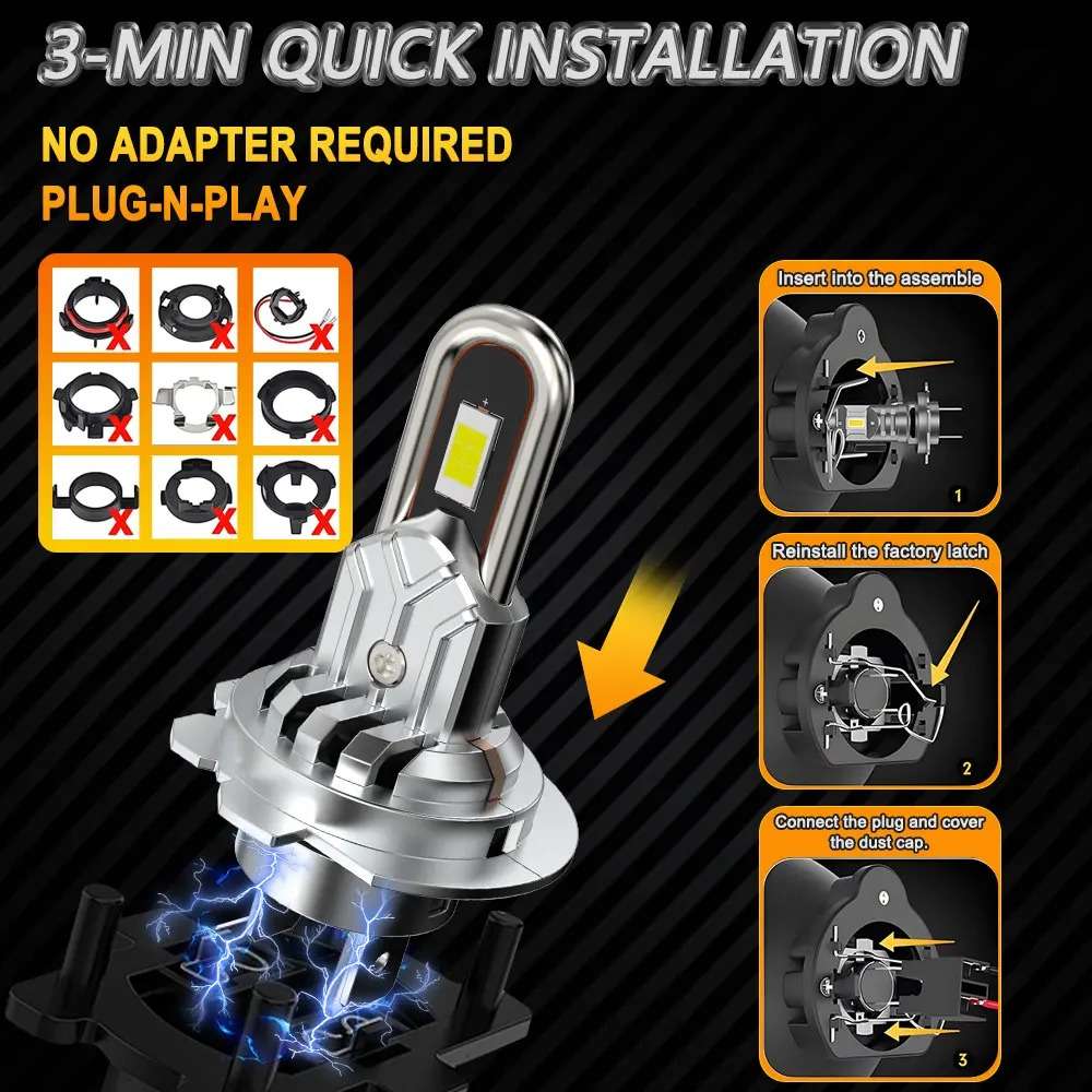 Car Lights Color Super Bright Storage 2Pcs 6500K Canbus