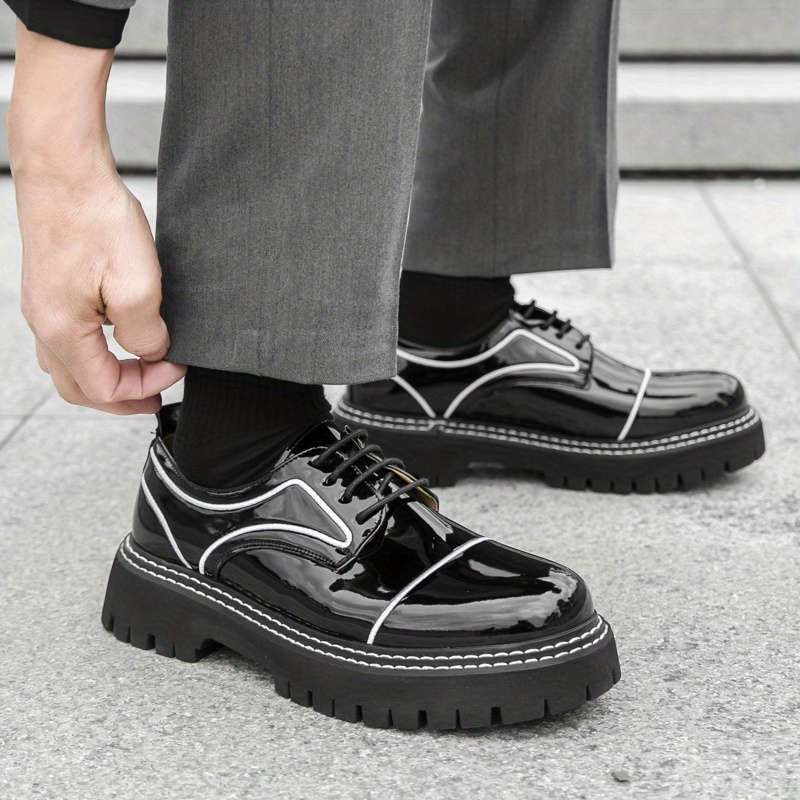 Mens Leather Shoes Color Black Sizeuk 8
