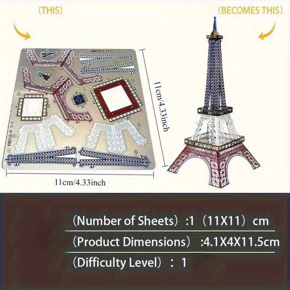 3D Building Model Puzzle Set Model Eiffel Tower Model