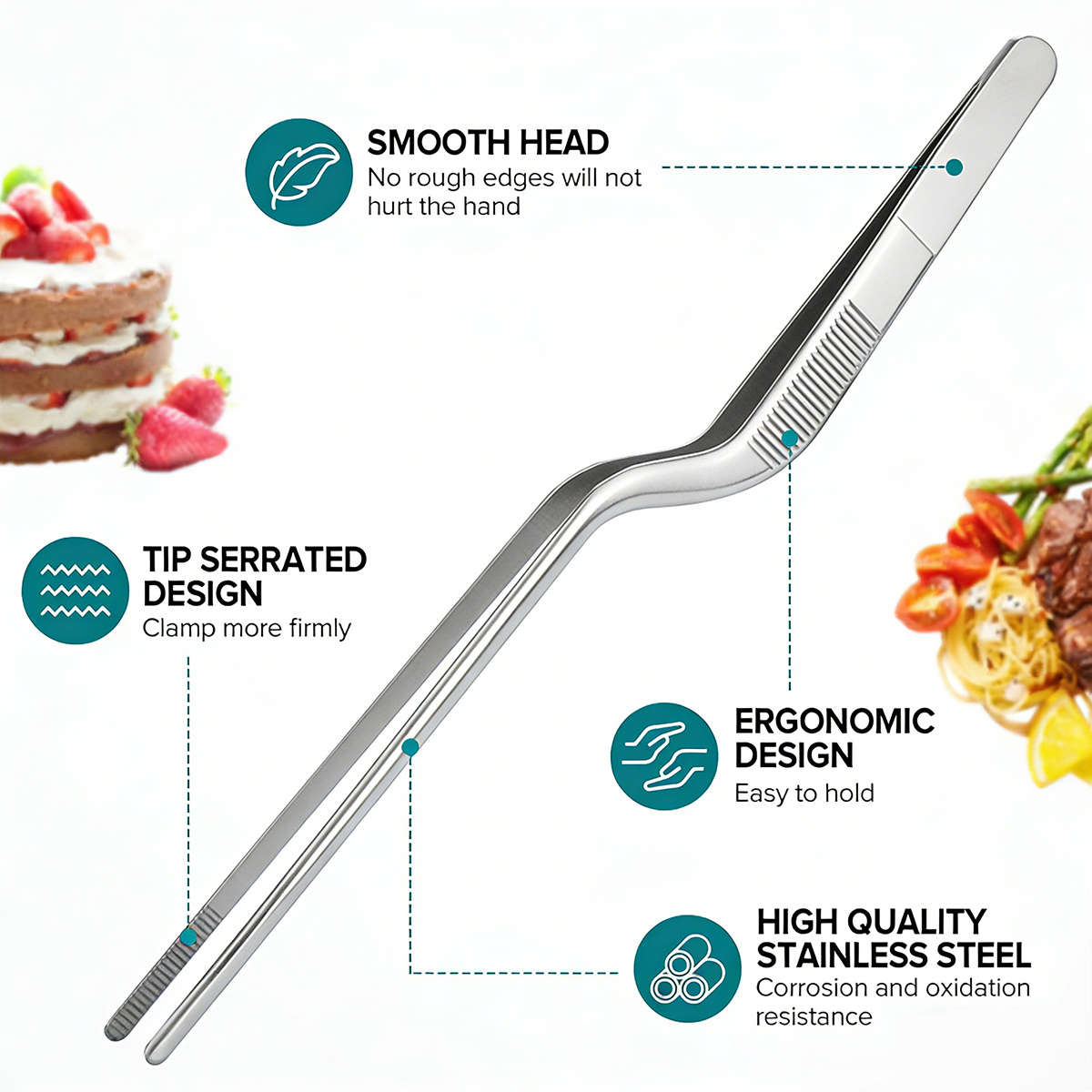 Kitchenware Size Pointed Tweezers  16Cm