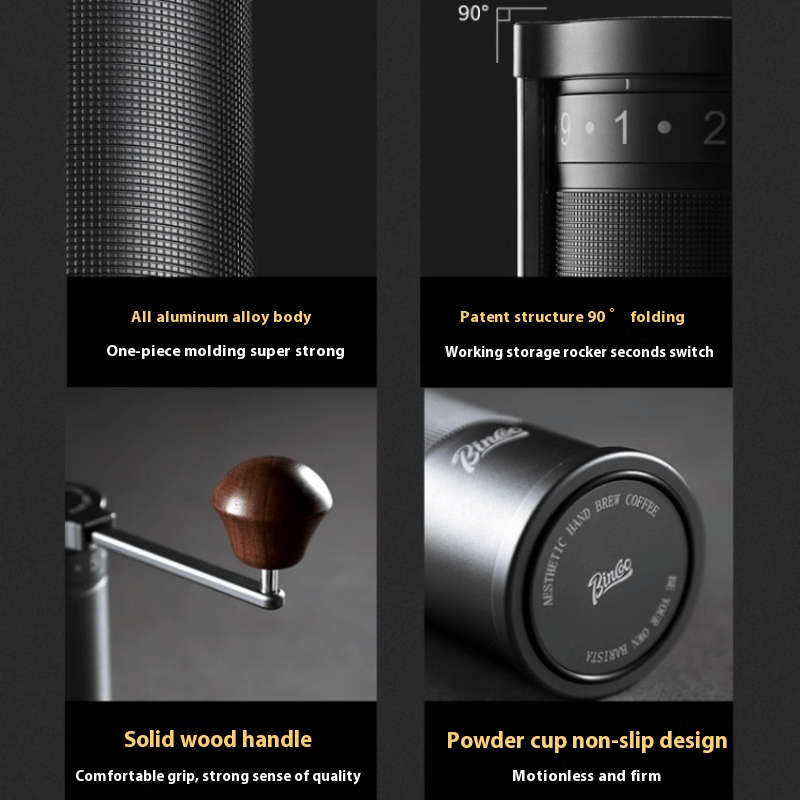 3PCS Classic Durable Modern Bincoo Manual Grinder Portable Foldable Adjustable