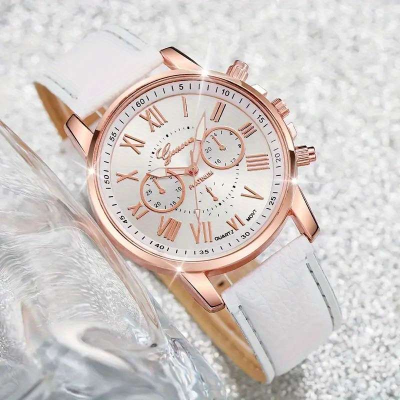 10Pcs Quartz Wrist Watch Set Round Case Fashionable For Men And