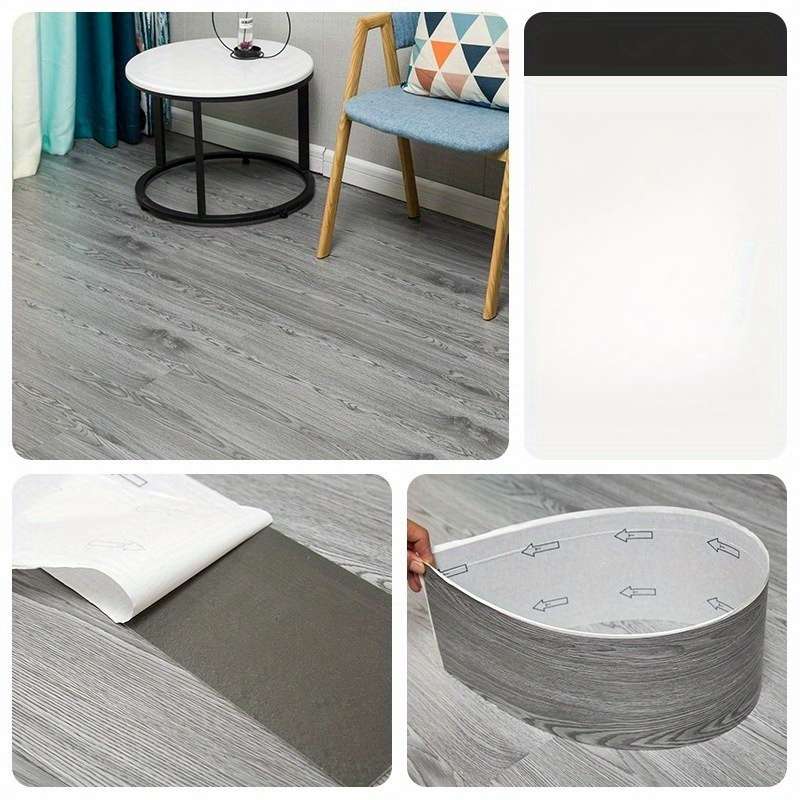 Self Adhesive Floor Stickers White Oak Grain 36Pcs
