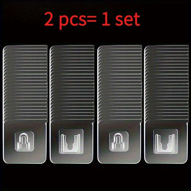Strong Double Sided Adhesive Wall Hooks Transparent Suction Quantity 1 Set