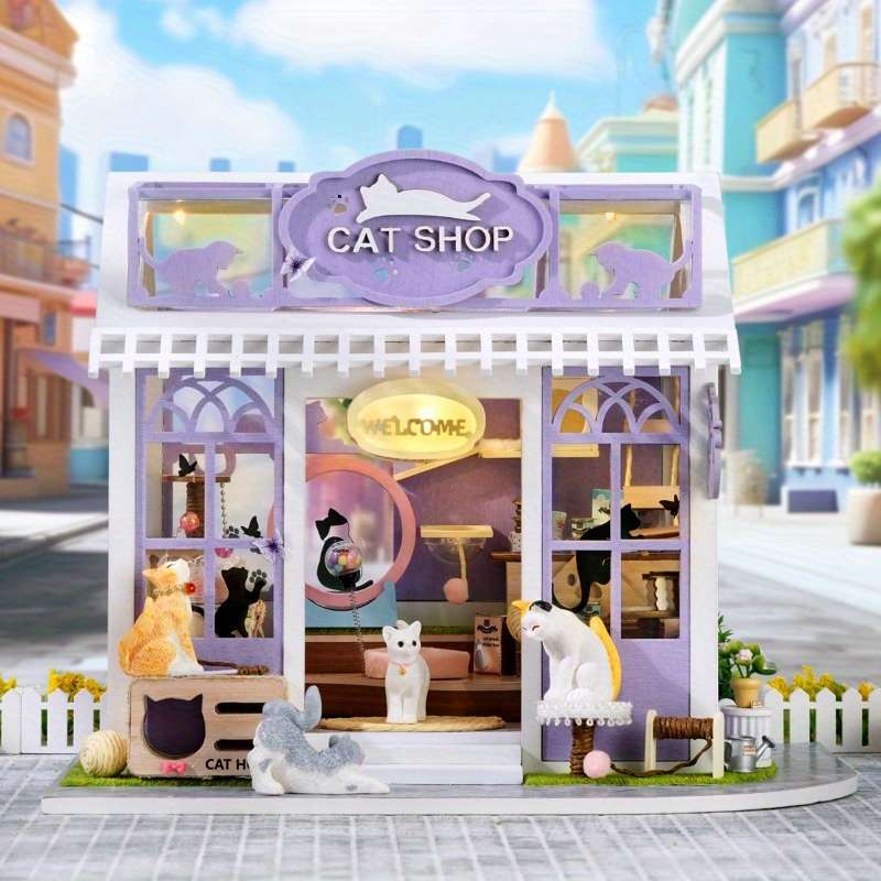 3D Building Model Puzzle Set Style Kitten Paradise
