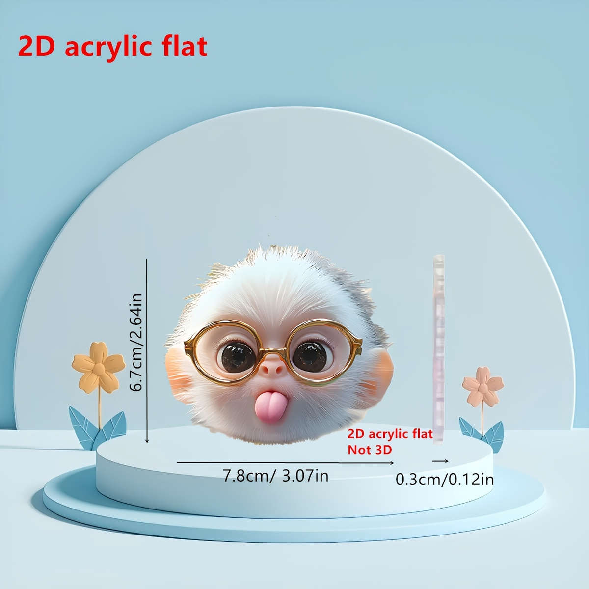 Keychain Ornament Material Acrylic