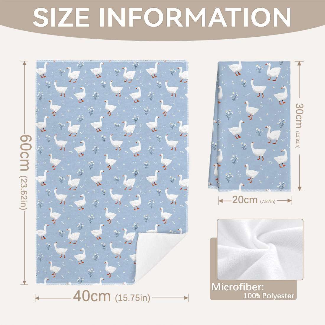 Rag Size 2Pcs 40*60Cm