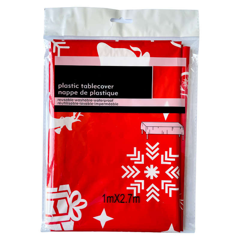 Christmas Tablecloth Color White Size 1X2.7