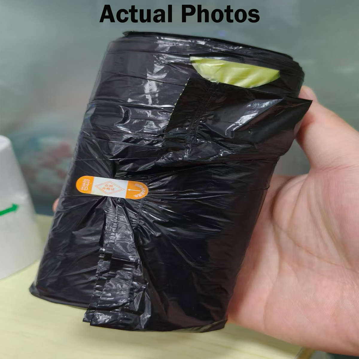 Trash Bagblack And Yellow Drawstringquantity1Roll99Pcs