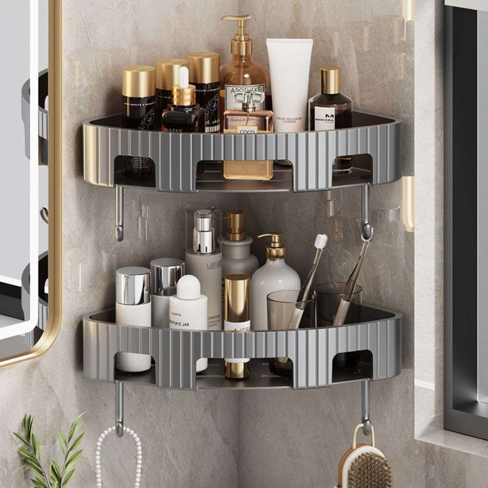 Bathroom Storage Rack Color Gray Quantity2Pcs