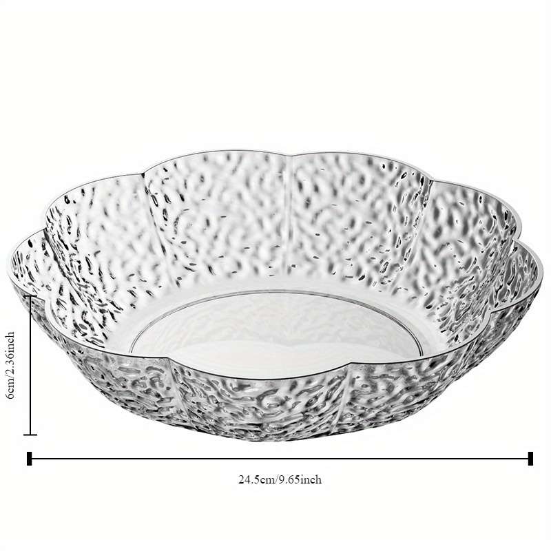 Bowl Color Silvery Edge Transparent Gray