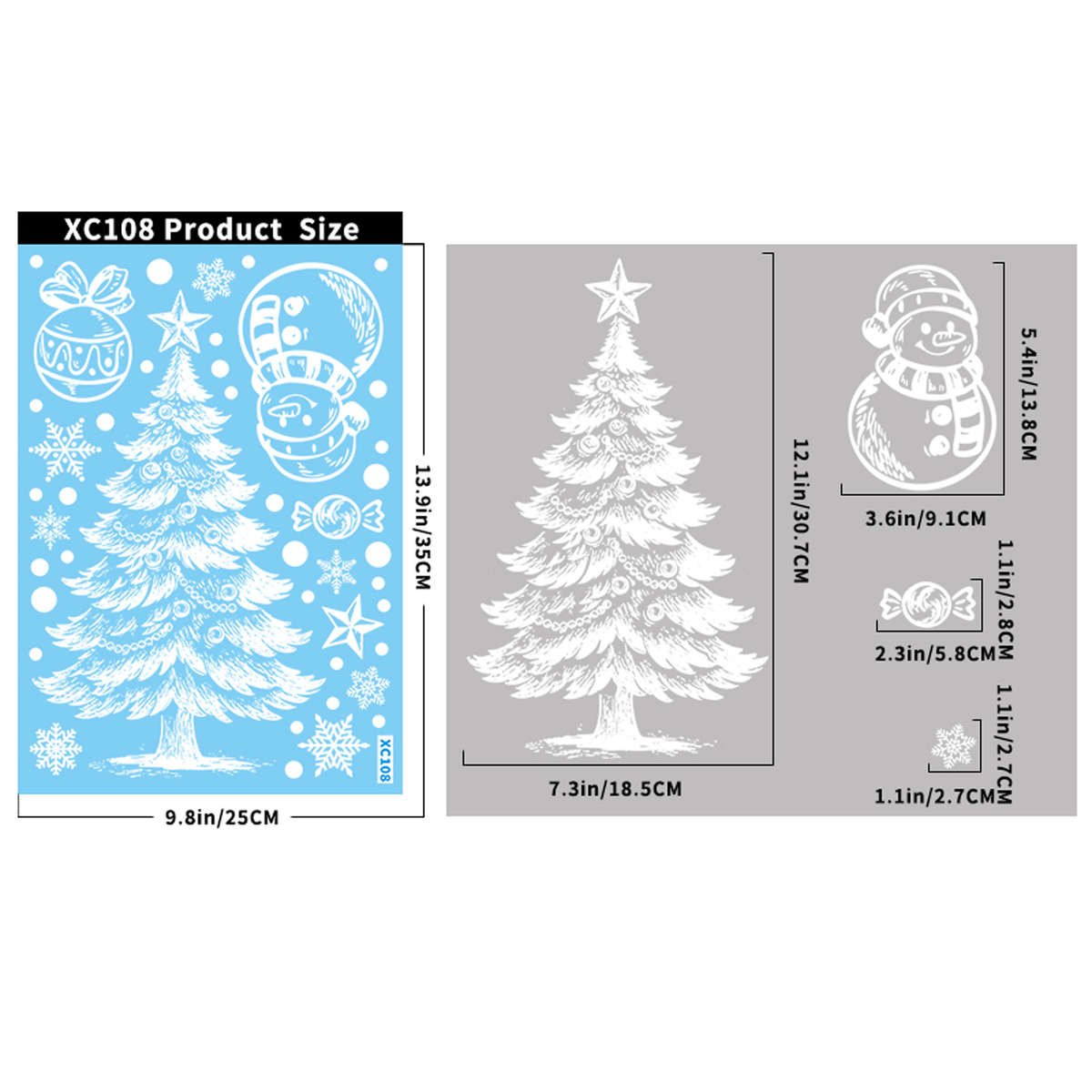 Christmas Decorations Quantity 1Sheet 43Pcs