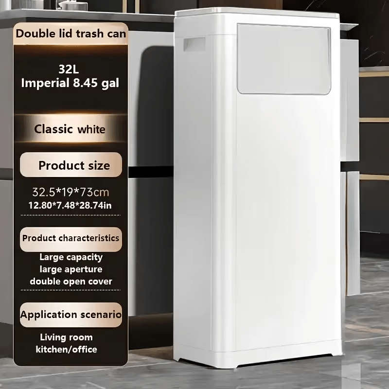 Garbage Can Color Black 25L Double Opening
