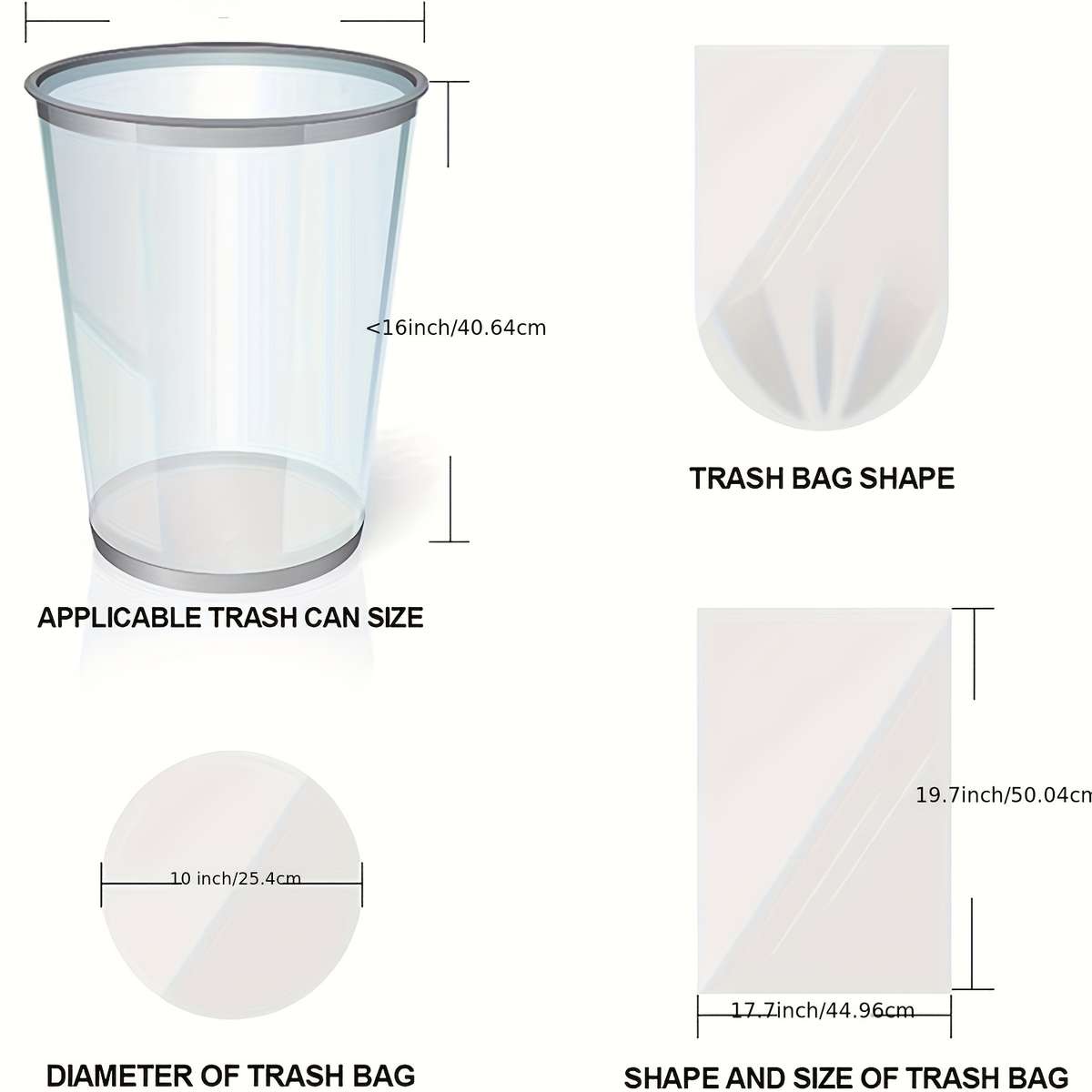 5 Rolls Of 100 Trash Bags