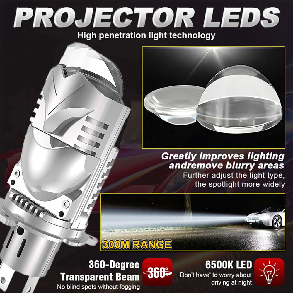 Car Lights Color 2Pcs H4 Silvery