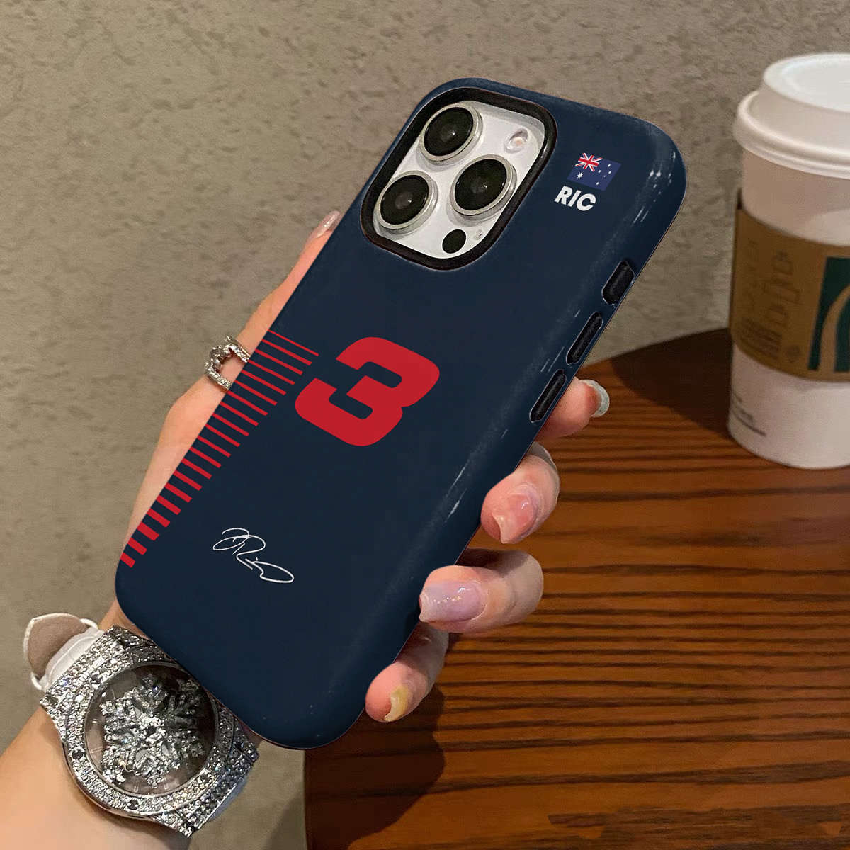 1Pc Mixed Color For iPhone XS Daniel Ricciardo F1 No 3 Phone Case