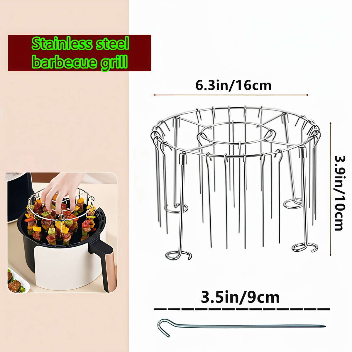 Grill Rack Model Detachable  Upgraded Version Includes Bbq Skewers