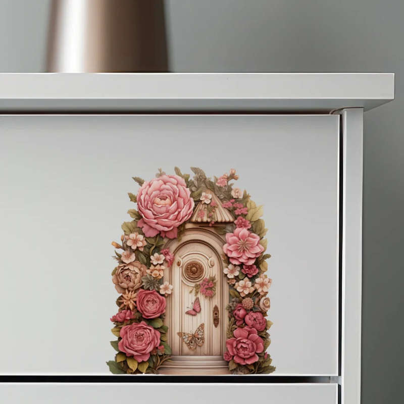 6Pcs Door Single Glossy Shape Forest Paper