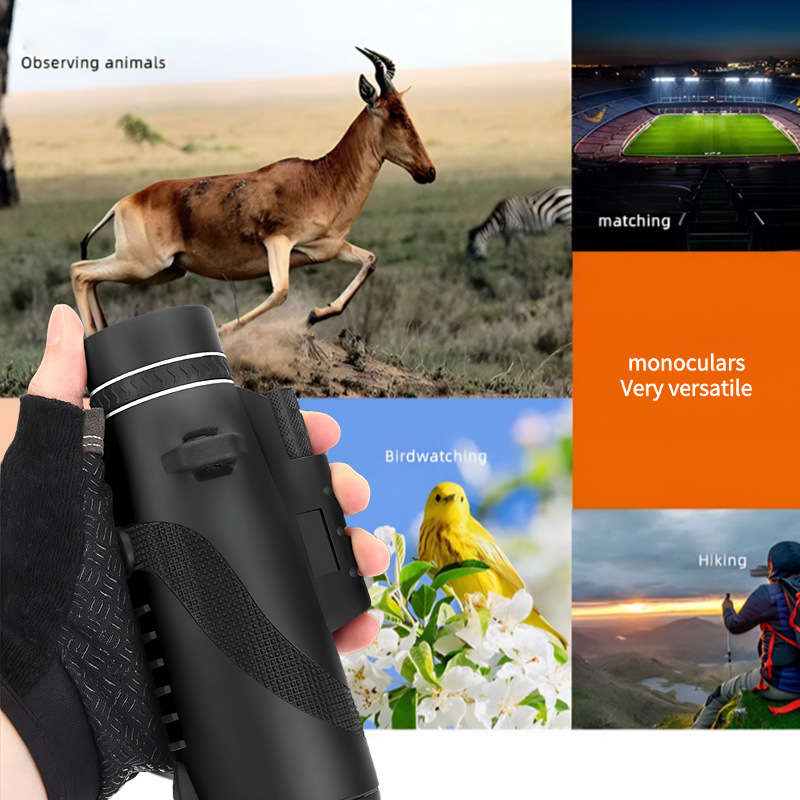 Professional Long Range High Definition Viewing Telescope Cost Bright Black Set