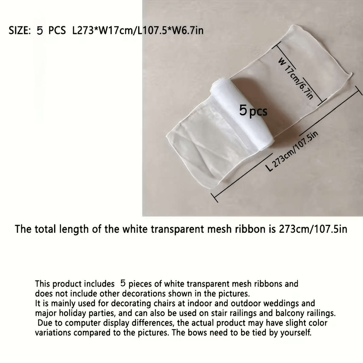 Wedding Supplies Color Polychrome Storage 5Pcs White