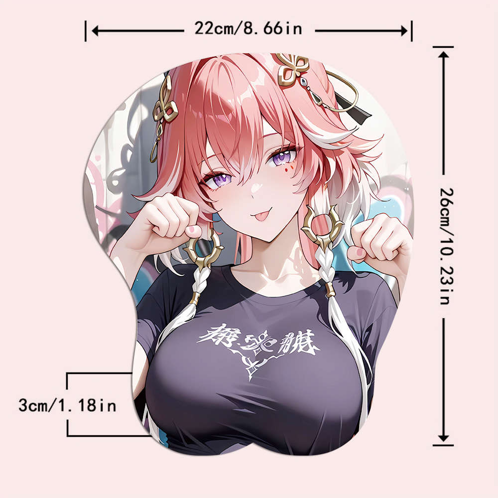 HeavyDuty Stable Anime Girl Wrist Support Mouse For Pc Gamers