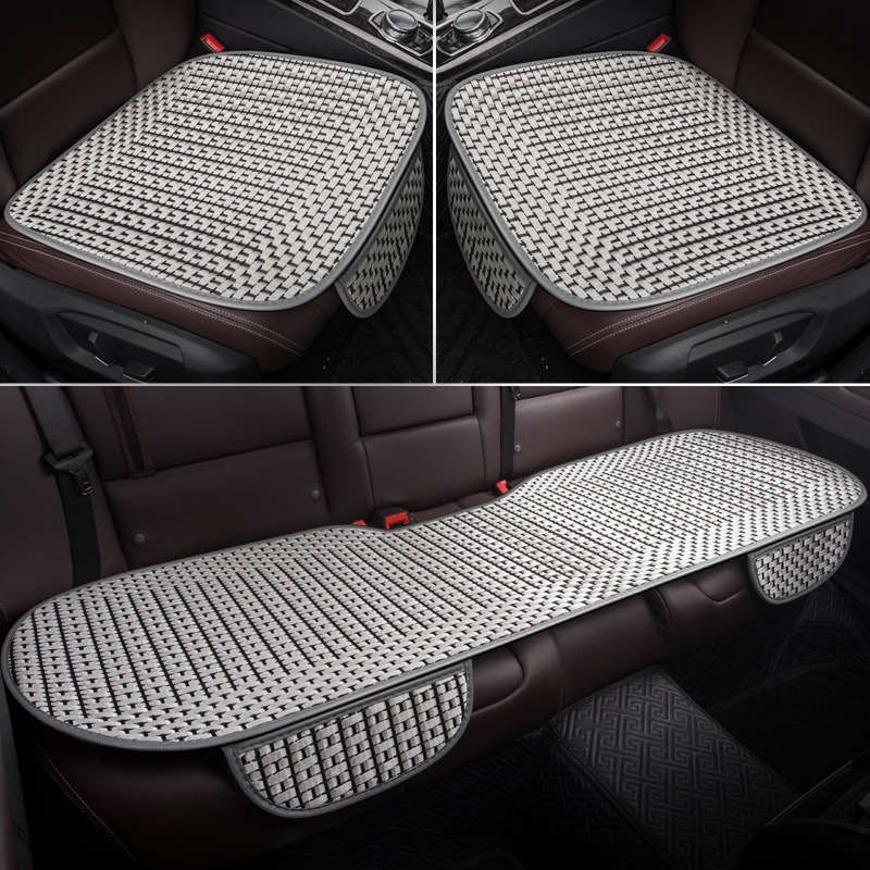 Car Seat Cushion Silver Square Pad 2Pcs
