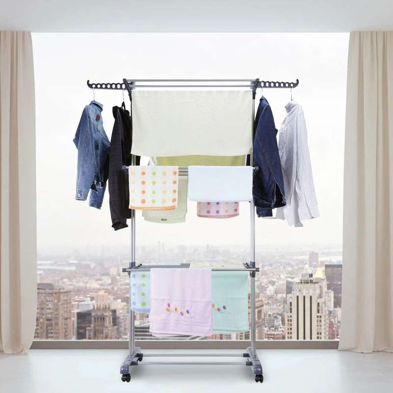 Clothes Rack GrayFour Layers1 Cleaning Cloth