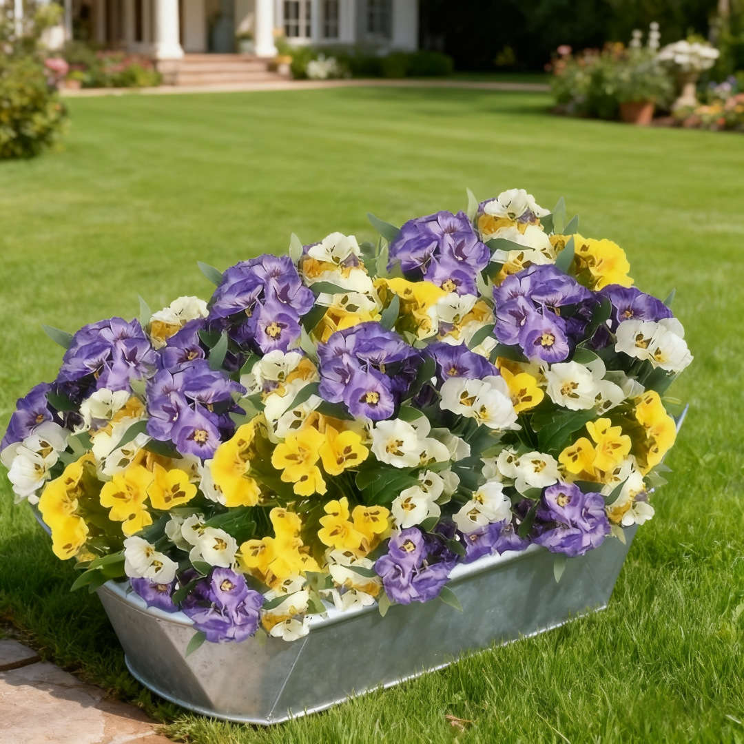 Simulated Flower Quantity Yellow  Purple  White 3 Pieces