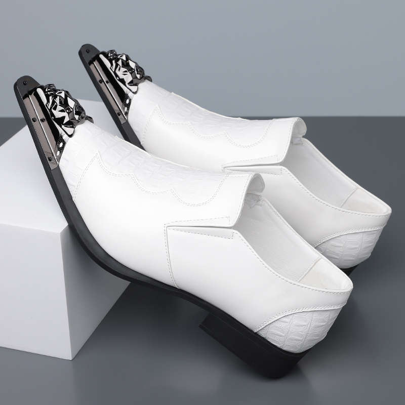 Mens Leather Shoes Color White Sizeuk 7