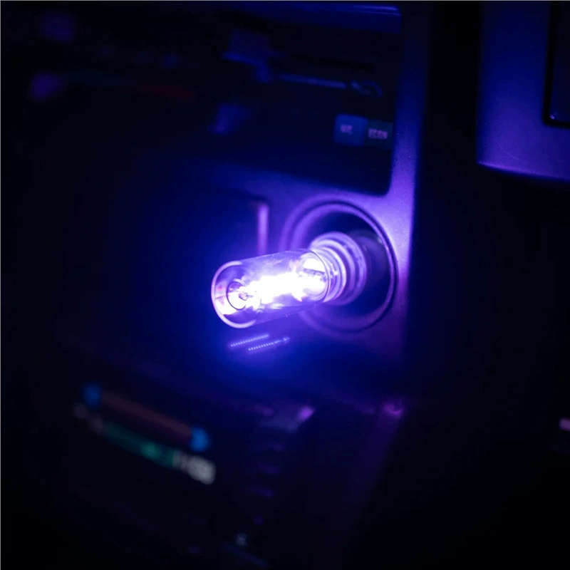 1pc Blue Versatile Touch LED Light USB Powered Multicolor Ambient Car & Bedroom Ni