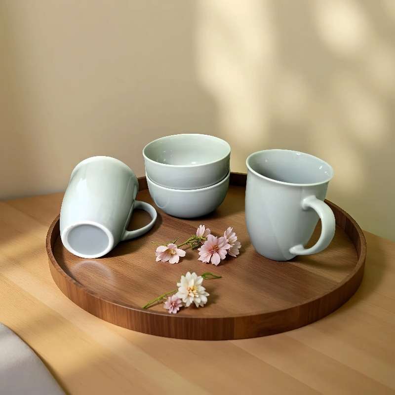 Water Cup Color Grey Set  Hand Glazed  Quantity1 Set