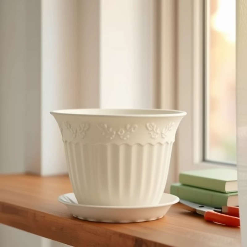 Flowerpot Color Milan Yellow Size5 Inch Basin With Support