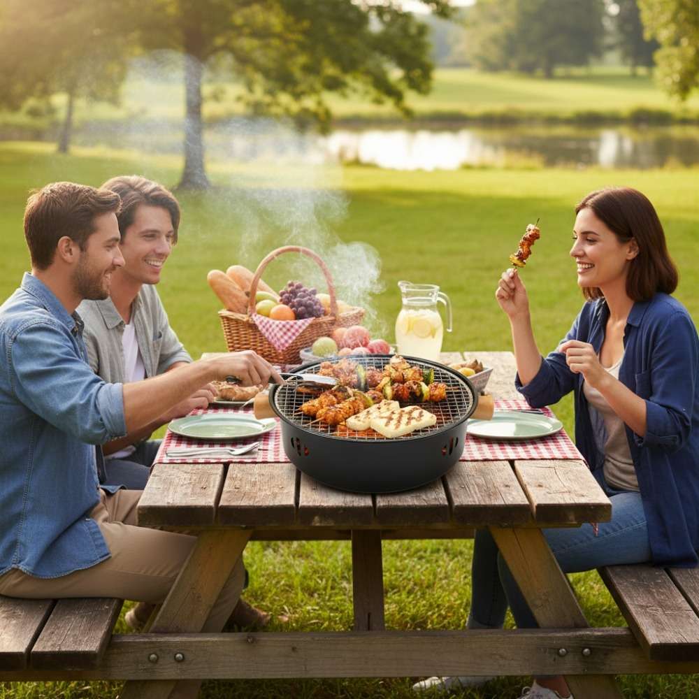 Barbecue Grill Color Glossy Black