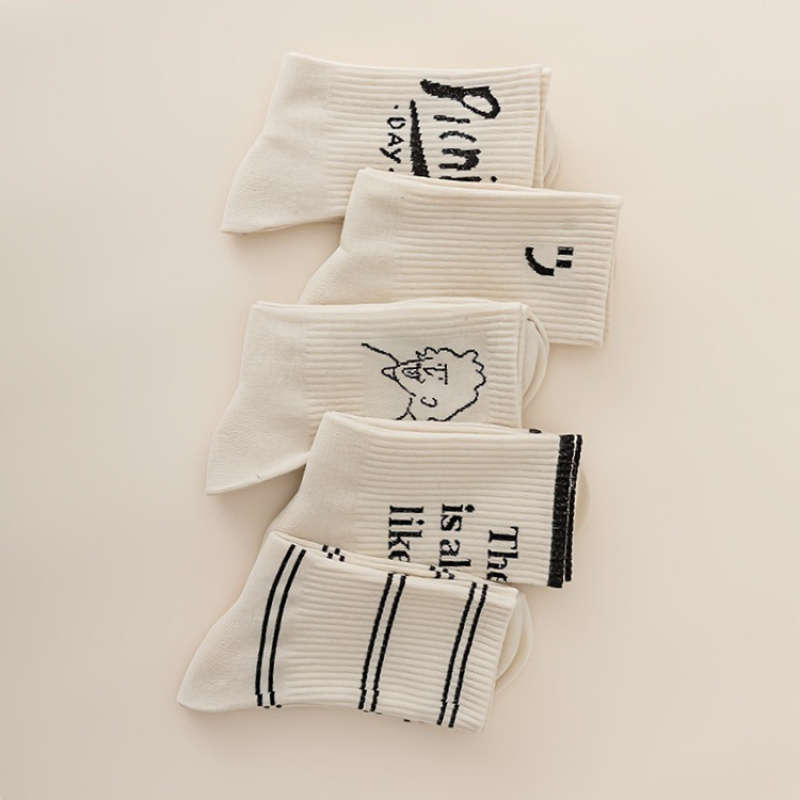 Women S Socks Color 5 Pairs To Mix And Match Size Onesize