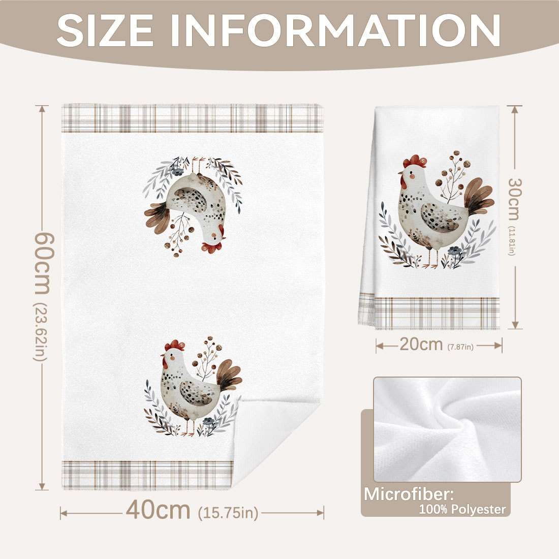 Rag Size 2Pcs 40*60Cm