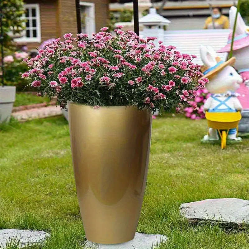 Flowerpot Color Golden2Pcs