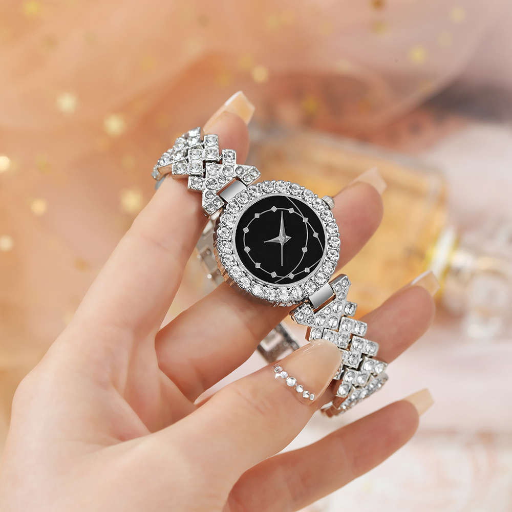 Classic Women Quartz Watch Includes Bracelet Earrings Necklace Ring Watch 6