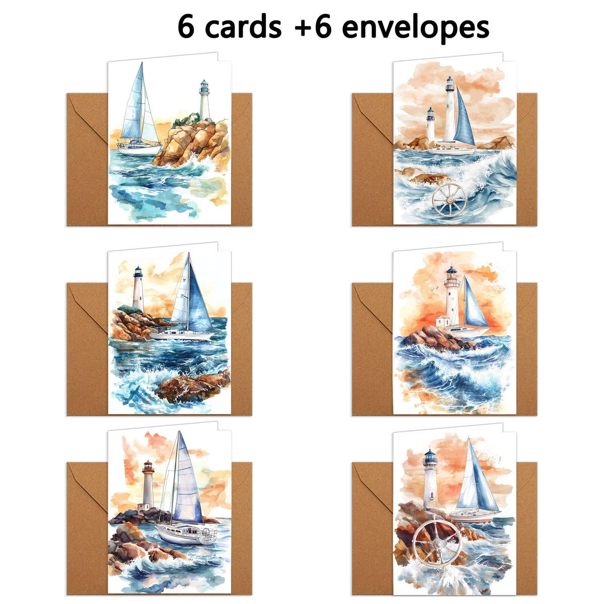 Greeting Cards Quantity 6Pcs