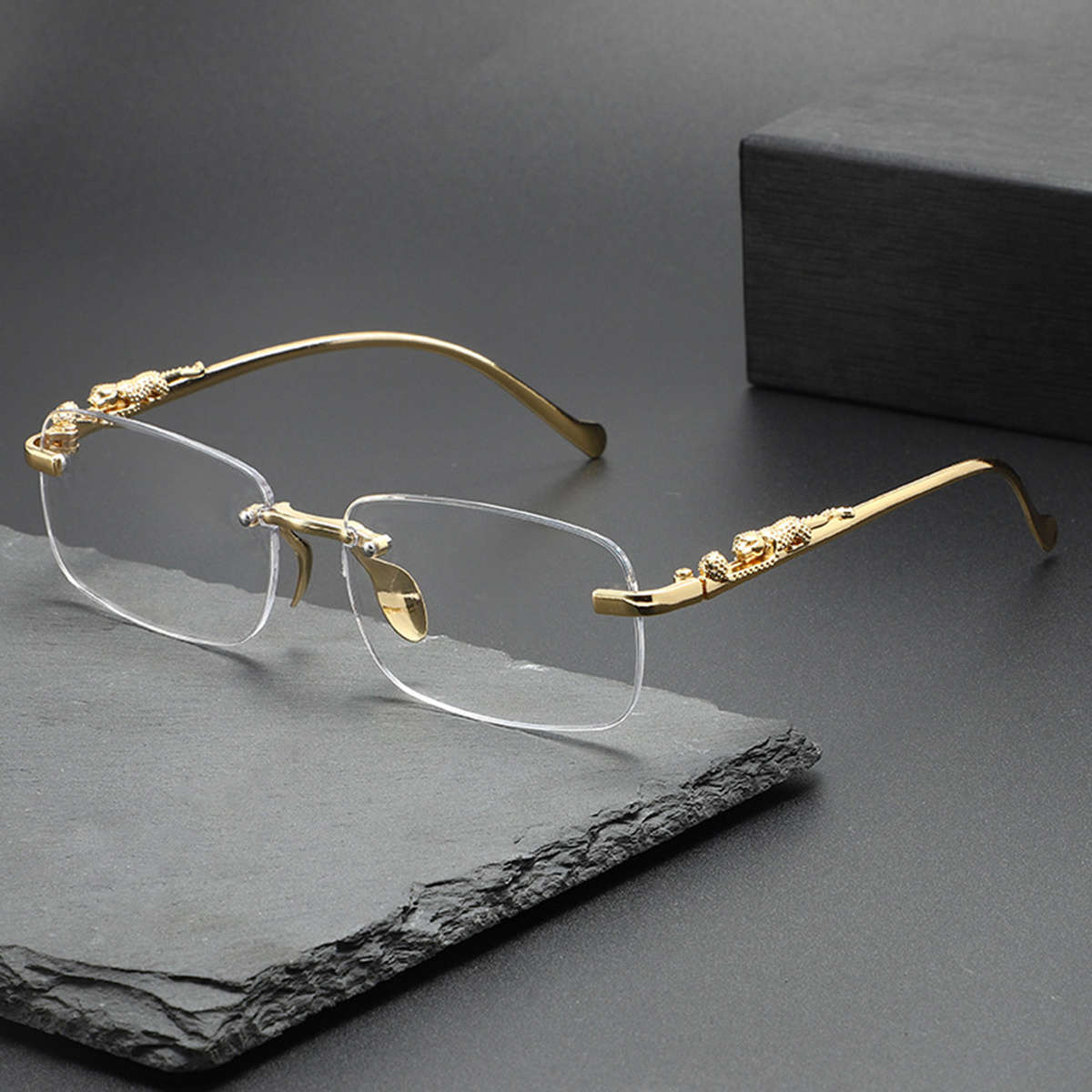 Mens Glasses Color 2Pc Brown