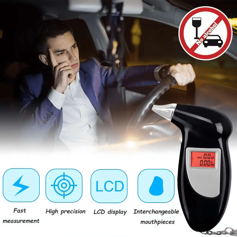 Alcohol Detector Model Black Version Includes 5 Nozzles Applicable