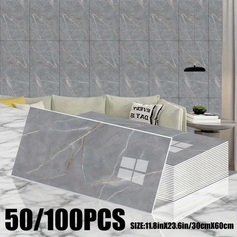 100PCS Minimalist High Density Self Adhesive Marble Pattern Coating Wall