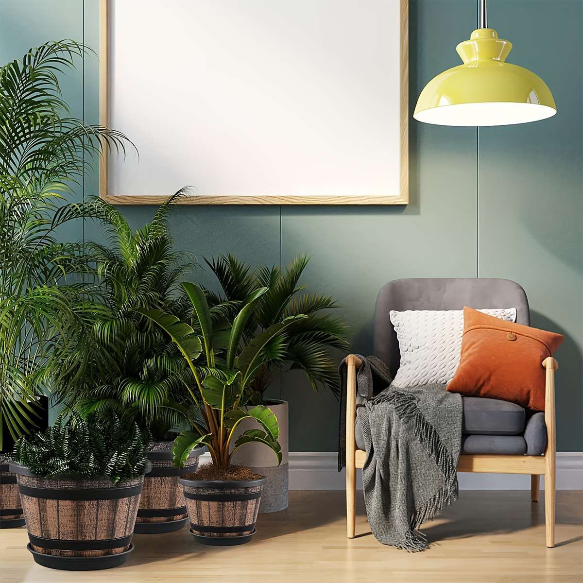 Flowerpot Quantity 3 Pieces  Brown