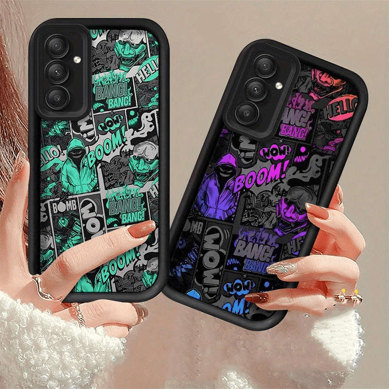 Phone Case Black Compatible Model Galaxy A7 2018
