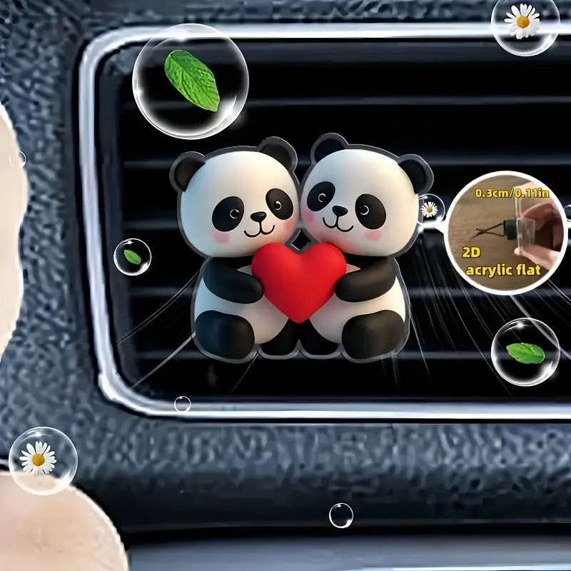 Car Interior Decor Style Couple Panda