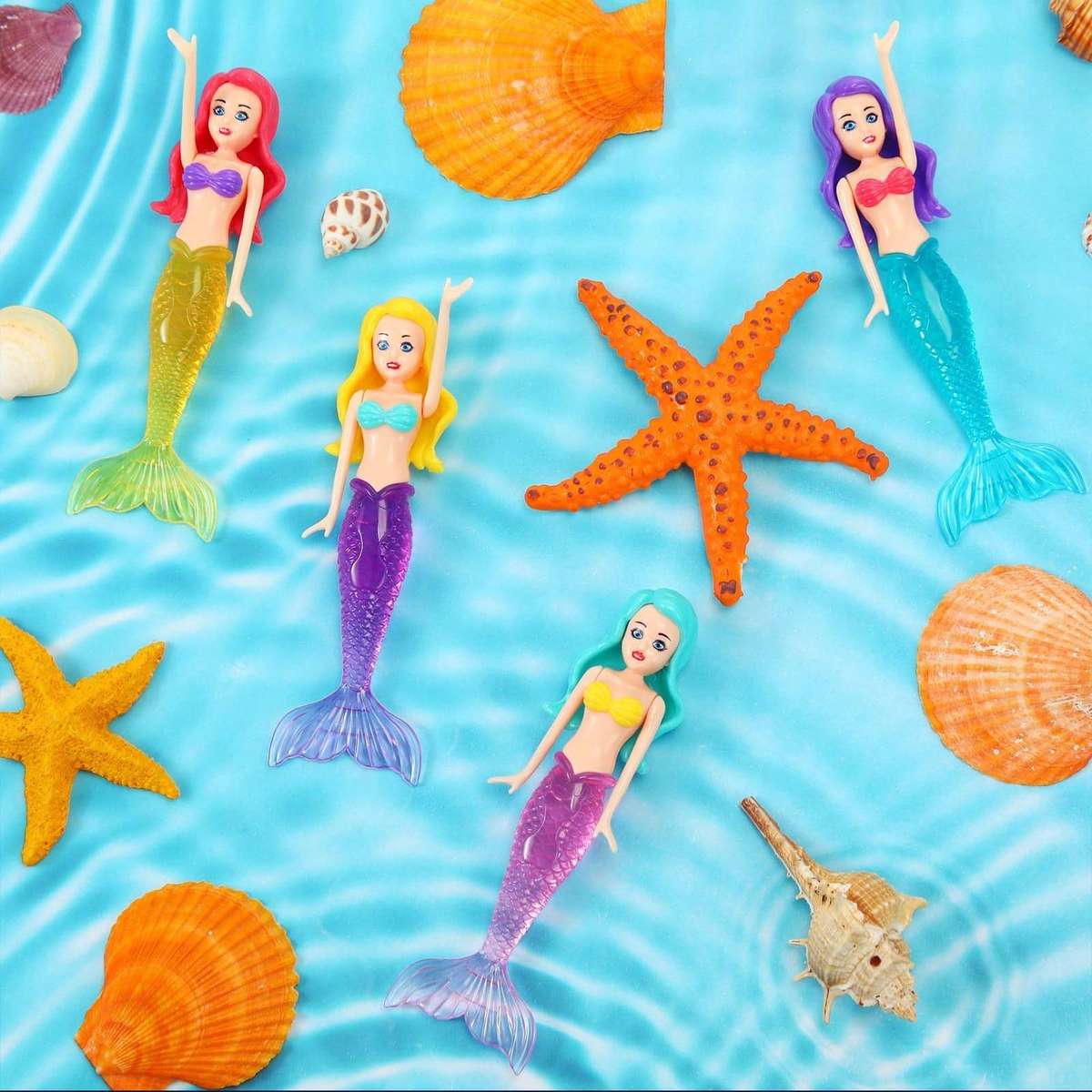 Childrens Toys Color 4Pcs Assorted Varieties Items4Pcs Glowing Mermaid