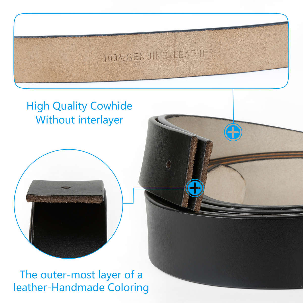 Belt Color Black Size 130Cm 51.2Inch