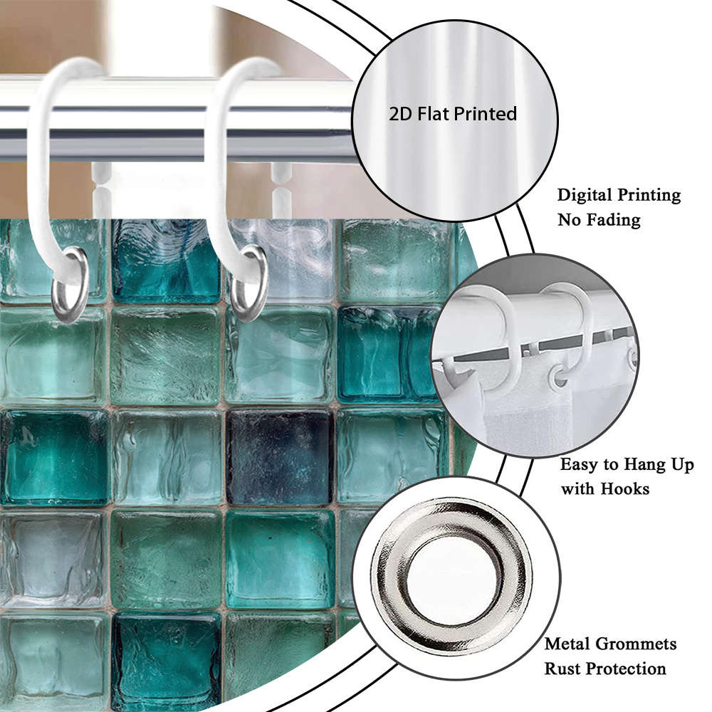 Waterproof Shower Curtain Size 80*180Cm