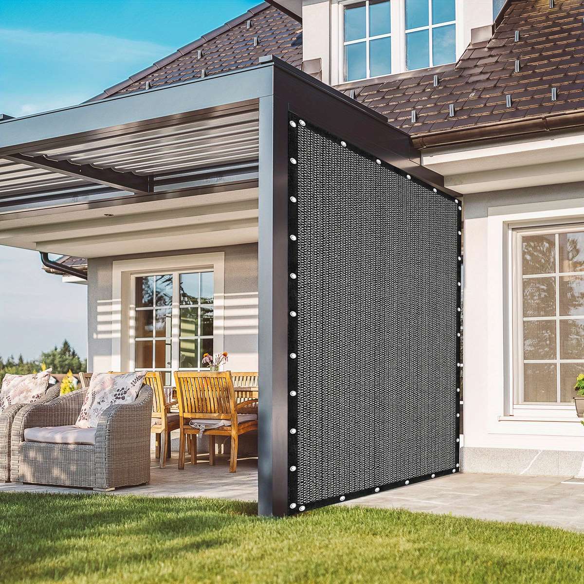 Uv Blocking Shade Cloth Mesh For Backyard Brown